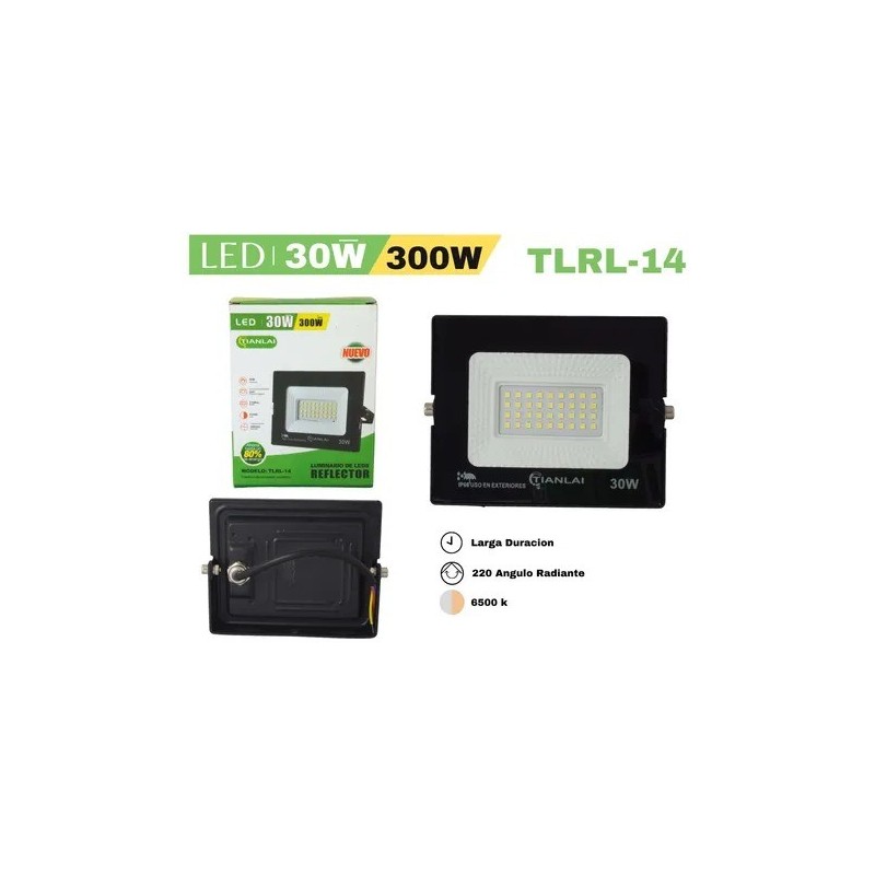 Reflector Led 30w Para Interperie (300w) Ip66 Cristal