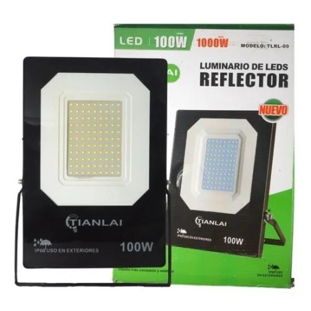 Reflector Led 100w Slim Luz Blanca P/ Exterior 110-220 V