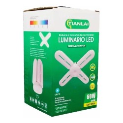 Foco Led 60w Super Potente Dirigible 4 Aspas Luz Al Centro