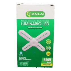 Foco Led 60w Super Potente Dirigible 4 Aspas Luz Al Centro