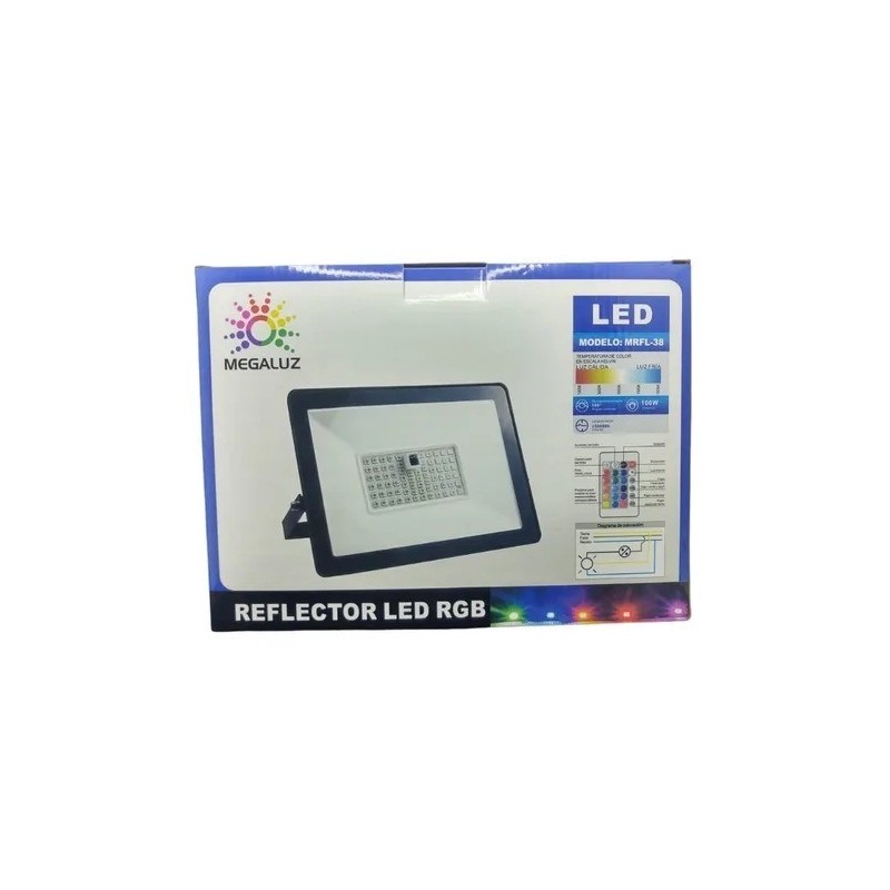 Reflector Rgb Multicolor 100w (1000w) Megaluz A Control