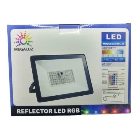 Reflector Rgb Multicolor 100w (1000w) Megaluz A Control