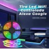 Tira Led Smart 5 Mts Luces Multicolor App Alexa Google Wifi