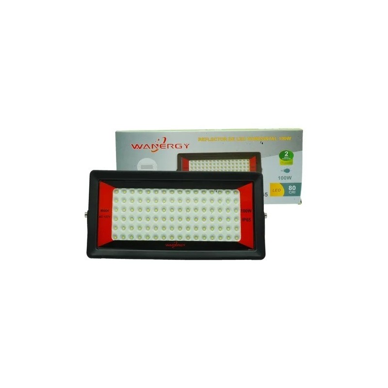 Reflector Led 100w Slim Luz Blanca P/ Exterior 110v Doble L