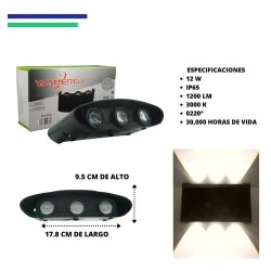 Lampara Led Pared Arbotante...