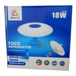 Foco Ufo Bocina Bluetooth Multicolor 18w (105w) Control R