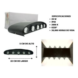 Lampara Led Pared Arbotante...