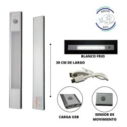 Lampara Motion Sensor Led Recargable Closet Repisa Escalera