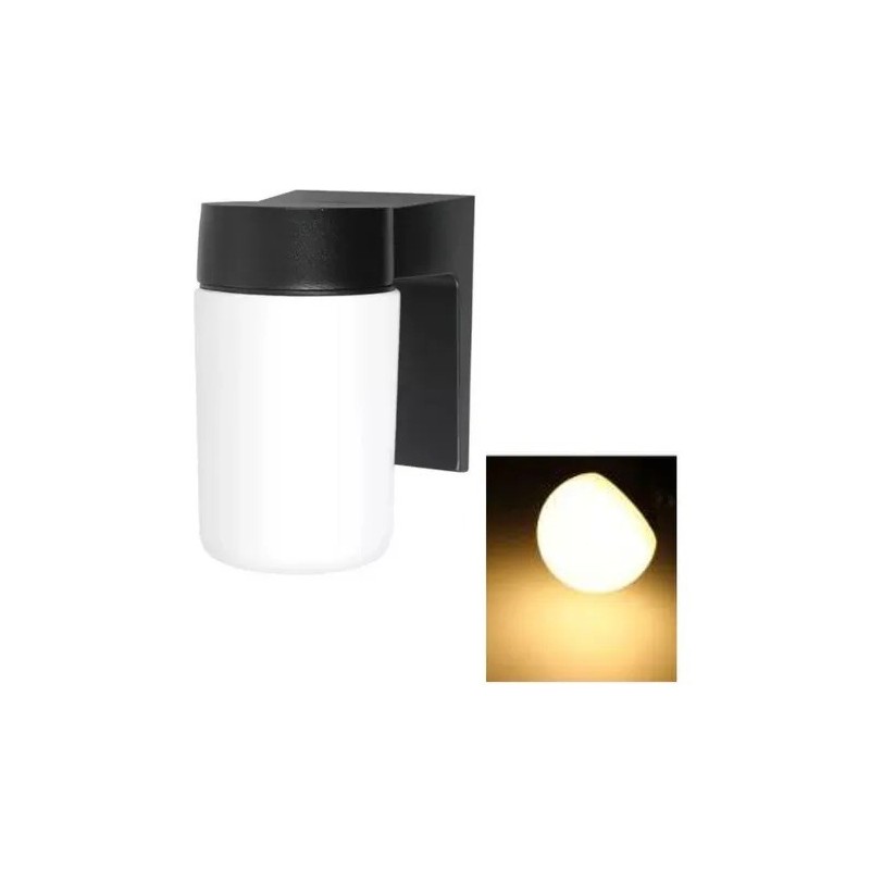 Lampara Arbotante Led Exterior Vaso Con Foco Luz Calida