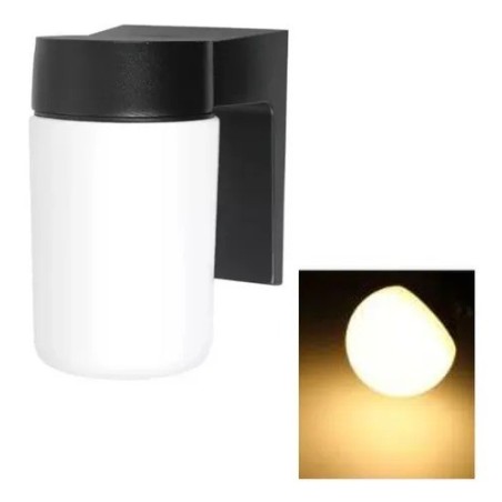 Lampara Arbotante Led Exterior Vaso Con Foco Luz Calida