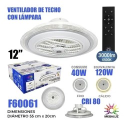 Lampara Led Con Ventilador...