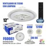 Lampara Led Con Ventilador De 40w Megaluz Control Remoto