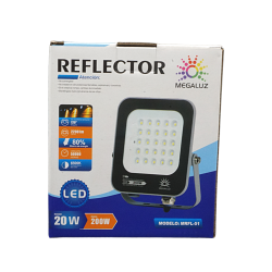 Reflector Led Slim 20w Ip66 Ultra Delgado Luz Blanca