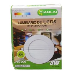 Lampara De Empotrar Led 3w , Plafon Luz Blanca 6500