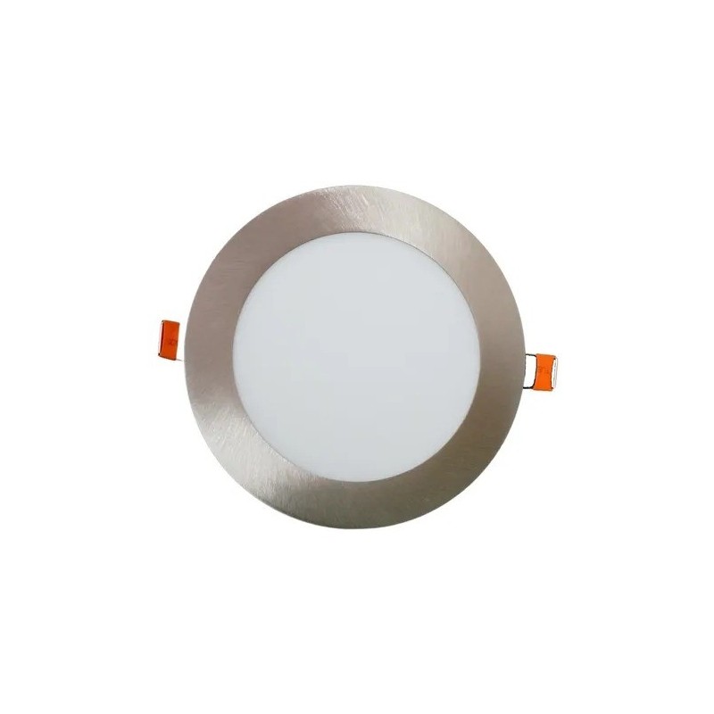 Panel  9w Led Empotrar Spot Satinado Blanco Frio Plafon