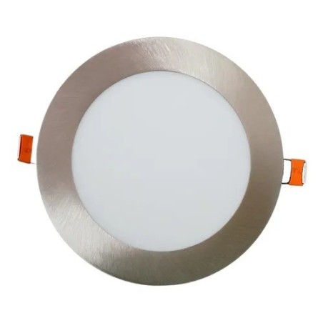 Panel  9w Led Empotrar Spot Satinado Blanco Frio Plafon