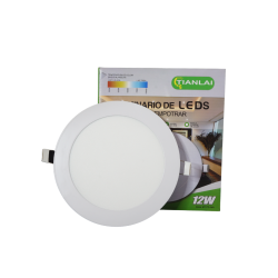 Plafón 12w Led De Empotrar Luz Blanca