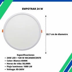 Lampara 24w Panel Led Ajustable Para Botes , Plafon O Caja