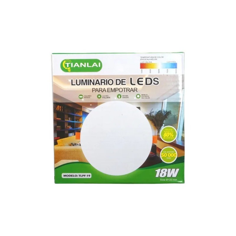 Lampara18w Panel Led Spot Ajustable Bote Plafon Potente