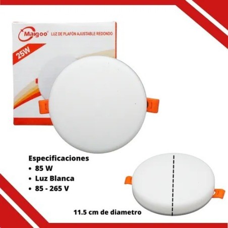 Panel 25w Spot Ajustable Led Bote, Plafón O Registro.