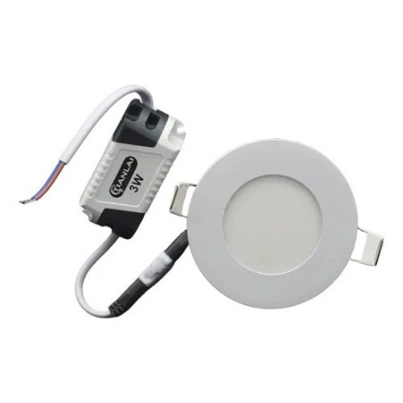 Lampara 3w De Empotrar Led, Plafon Luz Blanca 6500.