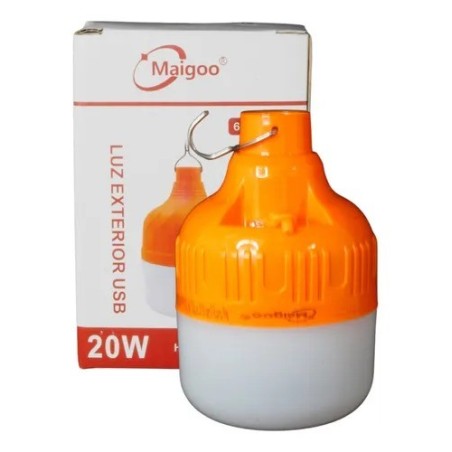 Foco Led 20w Recargable De Acampar Emergencia (100w)