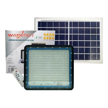 Reflector Solar 200w Led C/panel Y Control Remoto