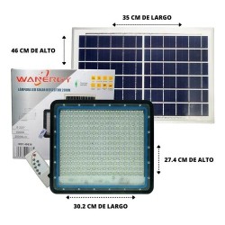 Reflector Solar 200w Led C/panel Y Control Remoto