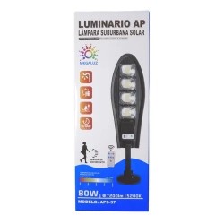 Lampara 80w Solar Suburbana Alumbrado Público Con Fotocelda