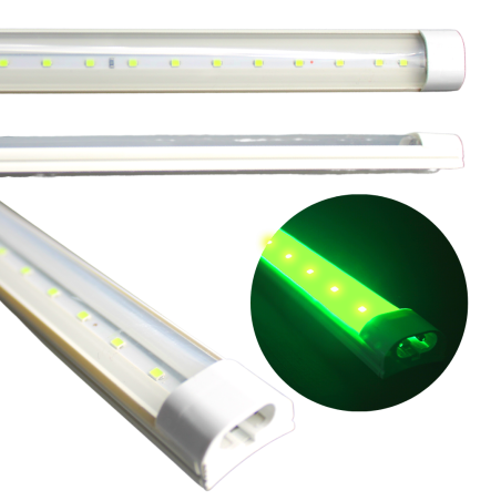 Regleta Tubo Led 18w verde 120 Cm Con Accesorios transparente