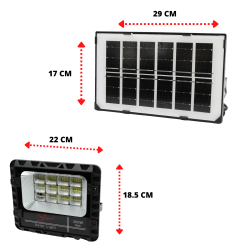 Reflector Solar Led 200w C/panel Y Control Remoto