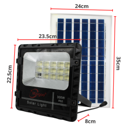 Reflector Solar Led 300w C/panel Y Control Remoto