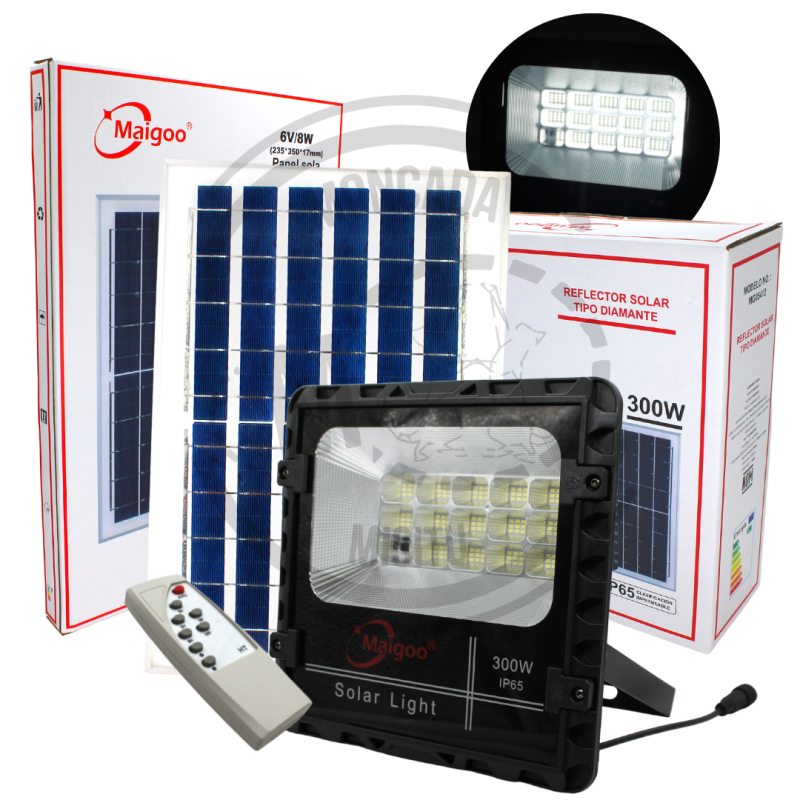 Reflector Solar Led 300w C/panel Y Control Remoto