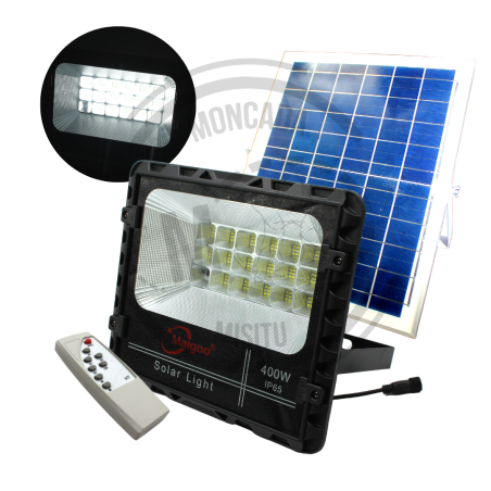 Reflector Solar Led 400w Potente Panel Y Control Remoto Hd