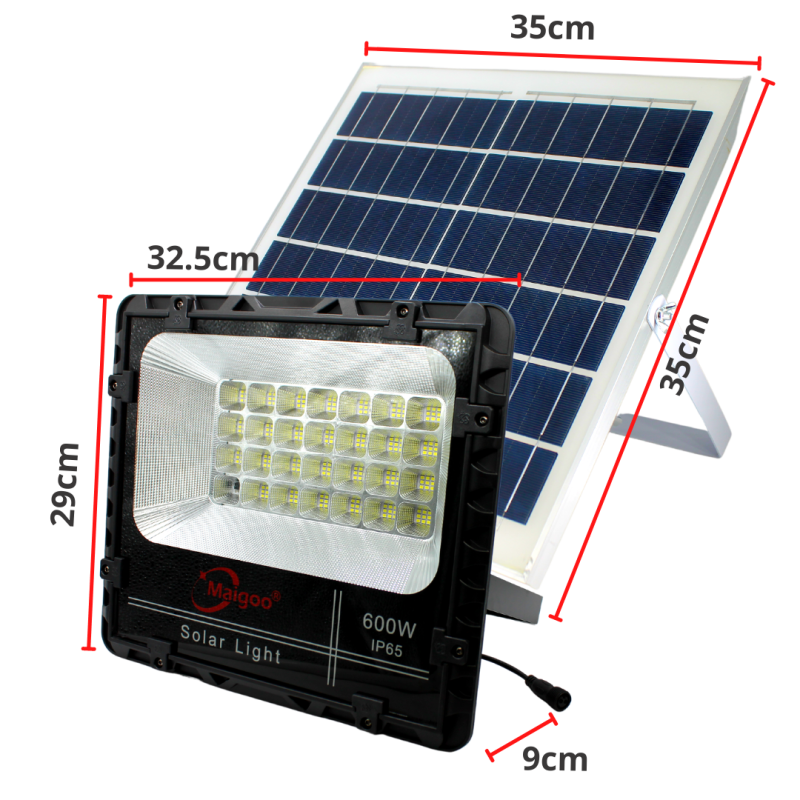 Reflector Solar Led 600w Potente Panel Y Control Remoto Hd