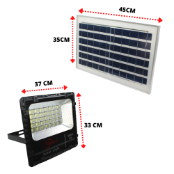 Reflector Solar Led 800w Potente Panel Y Control Remoto Hd