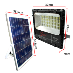 Reflector Solar Led 1000w Potente Panel Y Control Remoto Hd