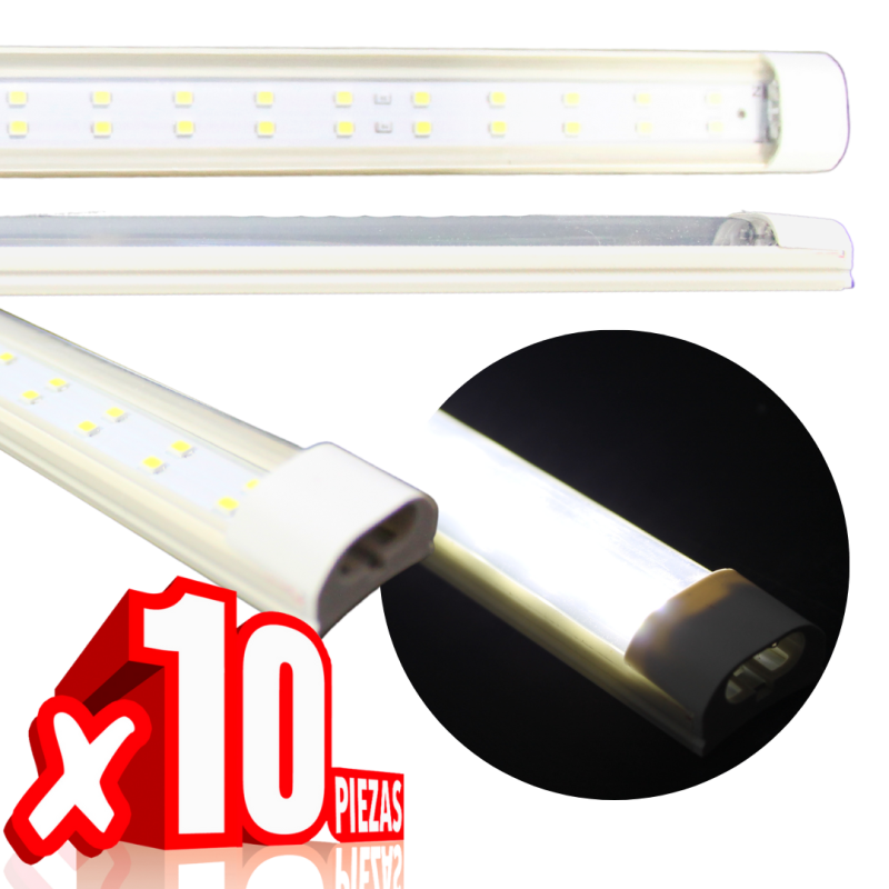 Regleta 10 Pz 48w Doble Tira Led Luz Blanca Doble Tira