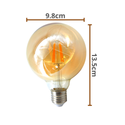 Foco Led Vintage Globo Incandescente Esfera G125 4w Calida