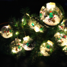 Serie Led Luces Navideña De Esfera Con Arbol Y Nieve Dentro