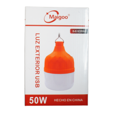 Foco 50w Led Recargable Acampar , Emergencia Portatil 6-8 Hr