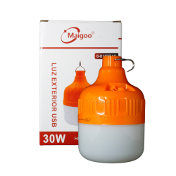 Foco Led Recargable Usb Lampara Emergencia 30w