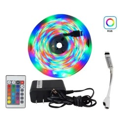 Tira Led Rgb Multicolor Completa 5 Mts 3528