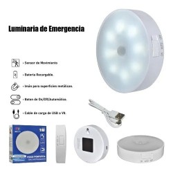 Set 3 Lamparas Led Recargables Usb Con Iman Motion Sensor