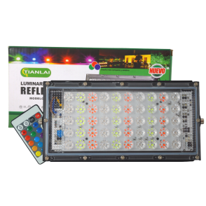 Reflector Lampara Led Rgb Iluminacion Color 30w + Contro