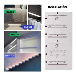 Lampara Recargable Led Tactil Iman Usb Closet Repisa Cocina