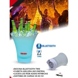 Bocina Hielera Bluetooth Multicolor Recargable Led Oferta