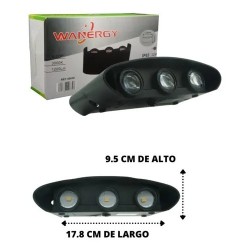 Lampara Led Pared Arbotante 8 Luces Luz Cálida Int/ext Muro