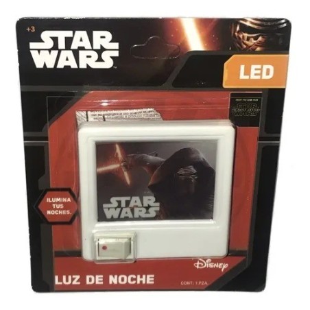 Lampara De Noche Infantil Star Wars Luz Tenue