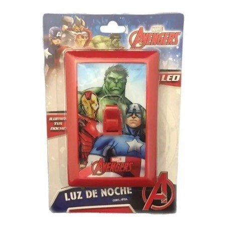 Lampara Led De Noche Infantil Avengers O Cars Juguete Decora